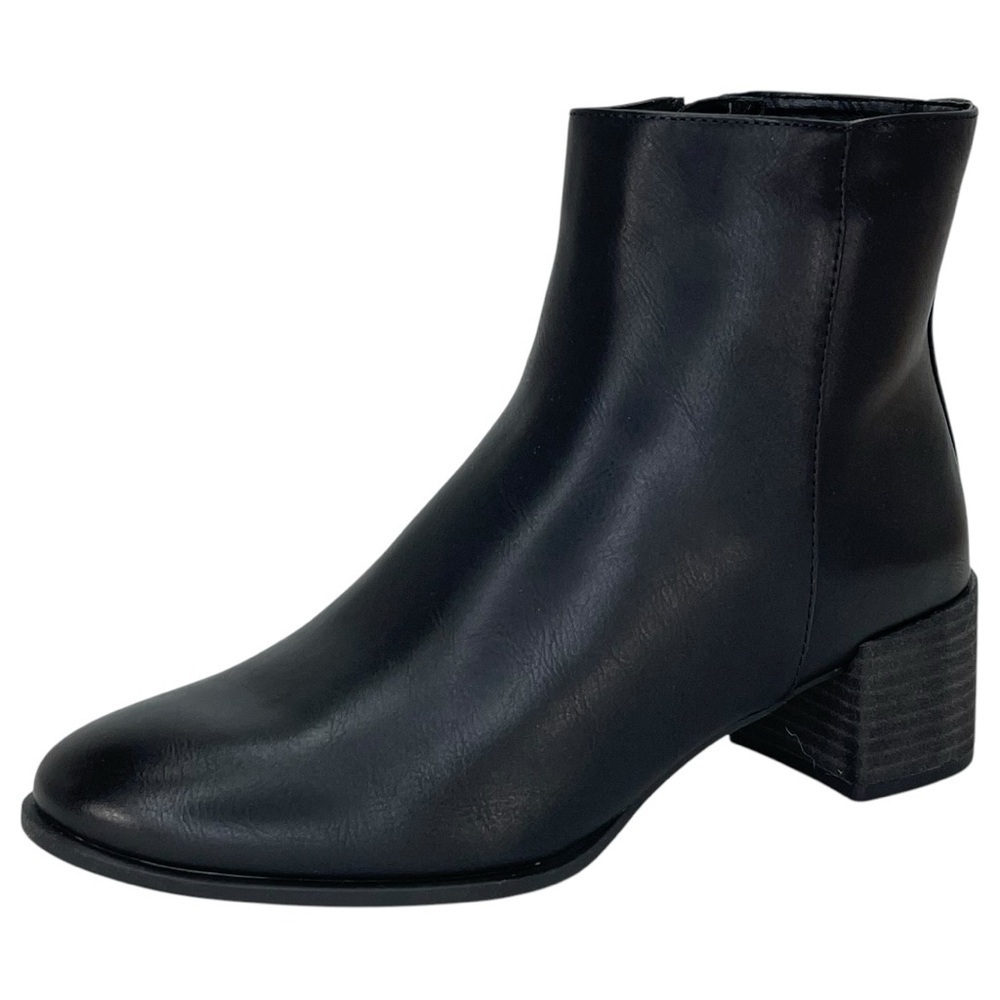 SOUL Naturalizer Rose Black Faux Leather Womens Ankle Boots Size 8.5M - Picture 4 of 13